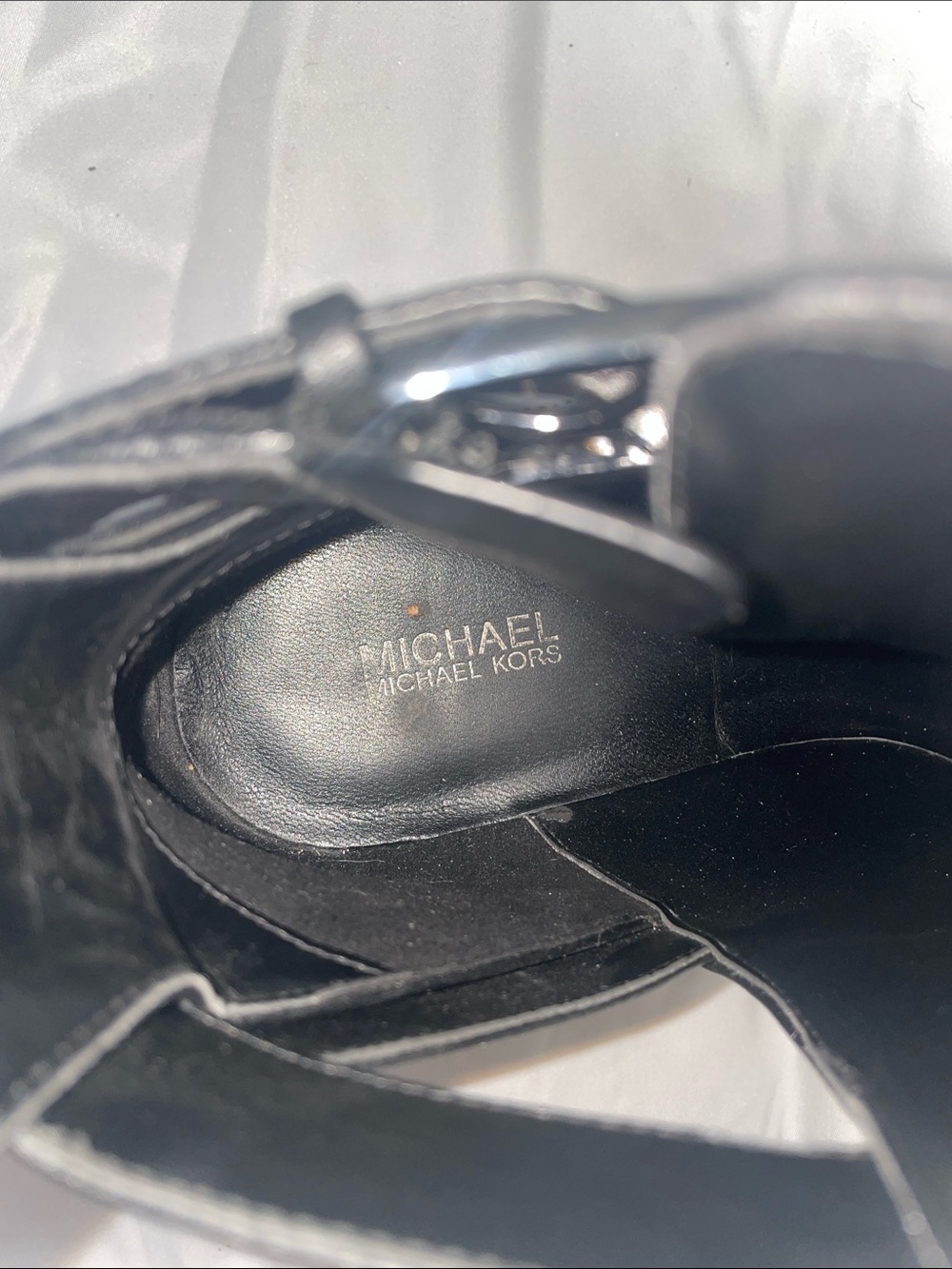 Michael Kors Black Leather Ankle Boots - Picture 10 of 12